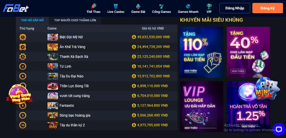 Người chơi bắn cá tại 55win casino